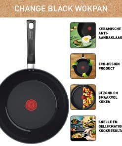 Tefal Change Black keramische wokpan 28 cm - inductie - Afbeelding 7