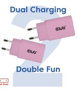 CLUB3D CAC-3021 oplader voor mobiele apparatuur Smartphone, Universeel Roze AC Snel opladen Binnen - Afbeelding 2