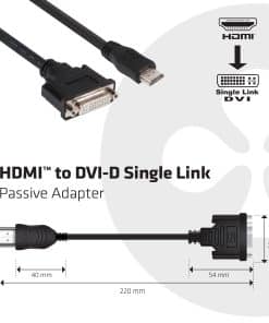 CLUB3D HDMI to DVI Single Link Passive Adapter - Afbeelding 2