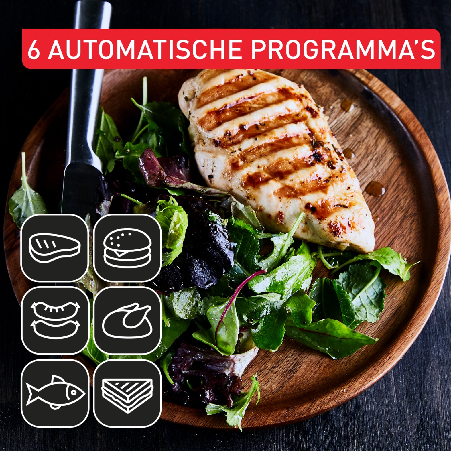 Tefal OptiGrill + OptiGrill+ GC7178 intelligente contactgrill - Afbeelding 6