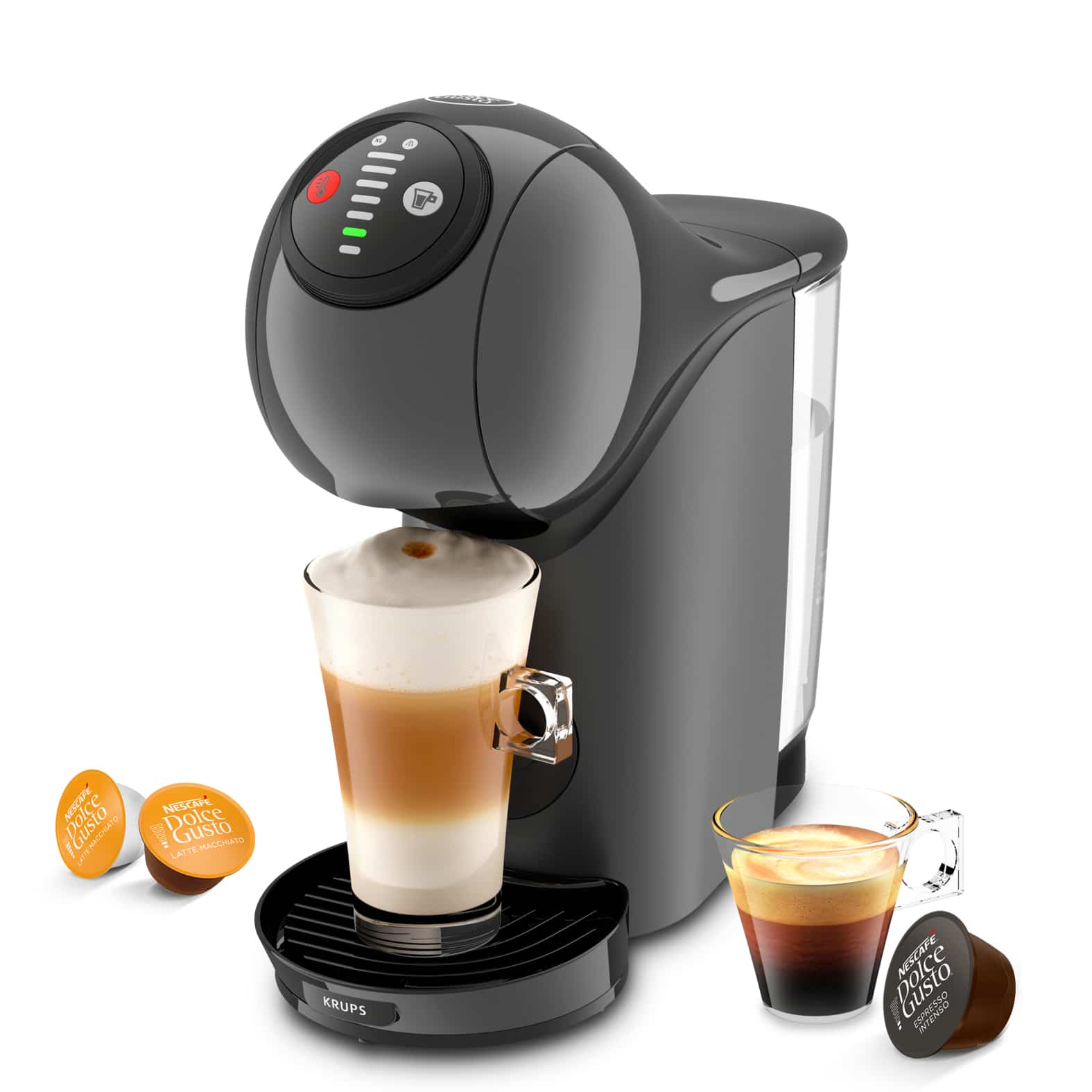 Krups Genio S KP243B automatische koffiemachine voor capsules antraciet - Afbeelding 2