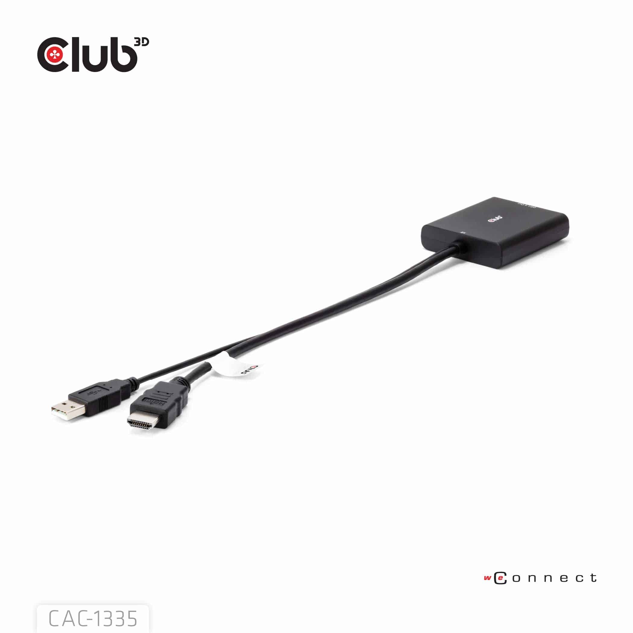 CLUB3D HDMI + Micro USB to DisplayPort 4K120Hz or 8K30Hz M/F Active Adapter - Afbeelding 8