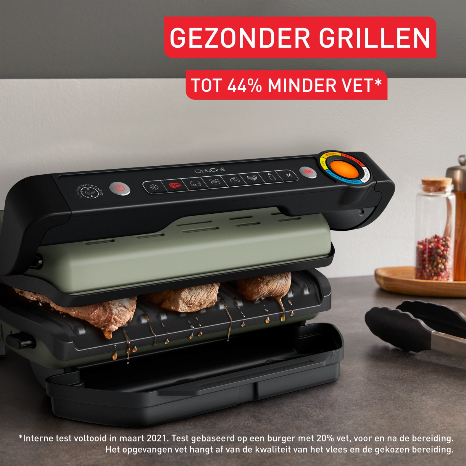 Tefal OptiGrill Eco Design OptiGrill GC71EL Intelligente contactgrill - Keramische platen - 6 automatische programma's - Afbeelding 6