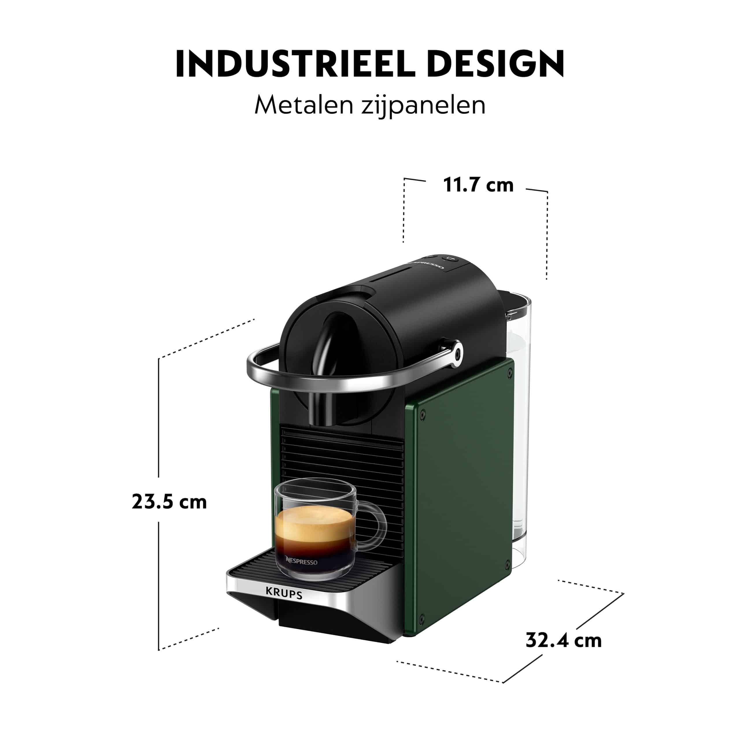 Krups Pixie XN3063 koffiemachine, donkergroen - Afbeelding 5