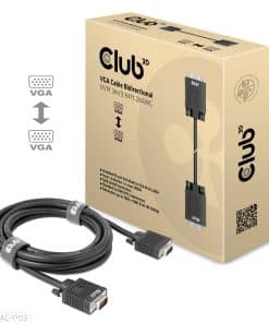 CLUB3D VGA Cable Bidirectional M/M 3m/9.84ft 28AWG - Afbeelding 2