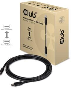 CLUB3D Mini DisplayPort 1.4 Kabel HBR3 8K60Hz M/M 2 meter - Afbeelding 2
