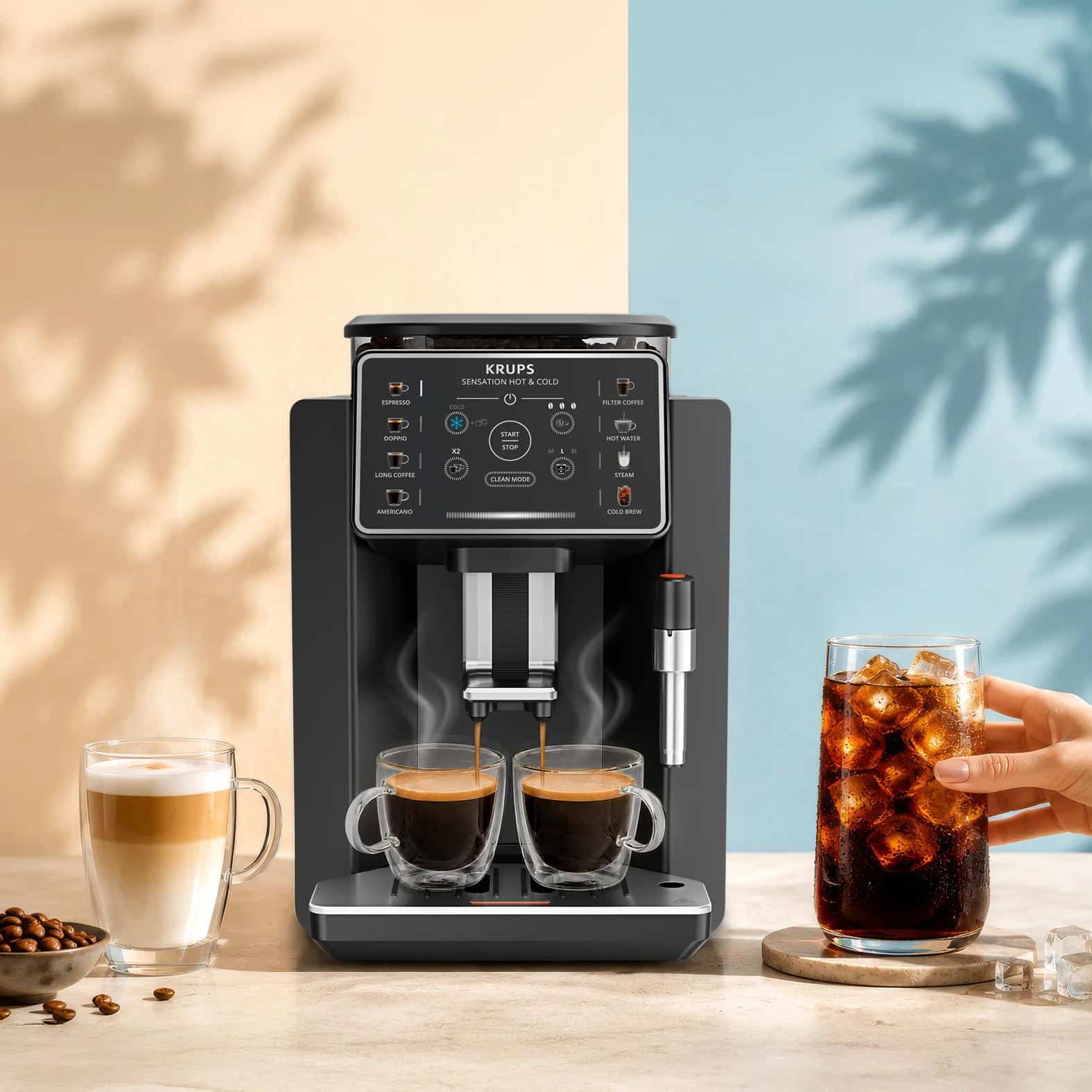 Krups Sensation Hot & Cold EA9138 volautomatische koffiemachine - 12 recepten - Stoompijpje - Afbeelding 6