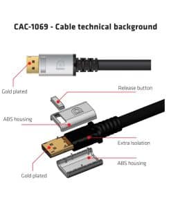 CLUB3D DisplayPort 1.4 HBR3 8K Kabel M/M 4meter - Afbeelding 5