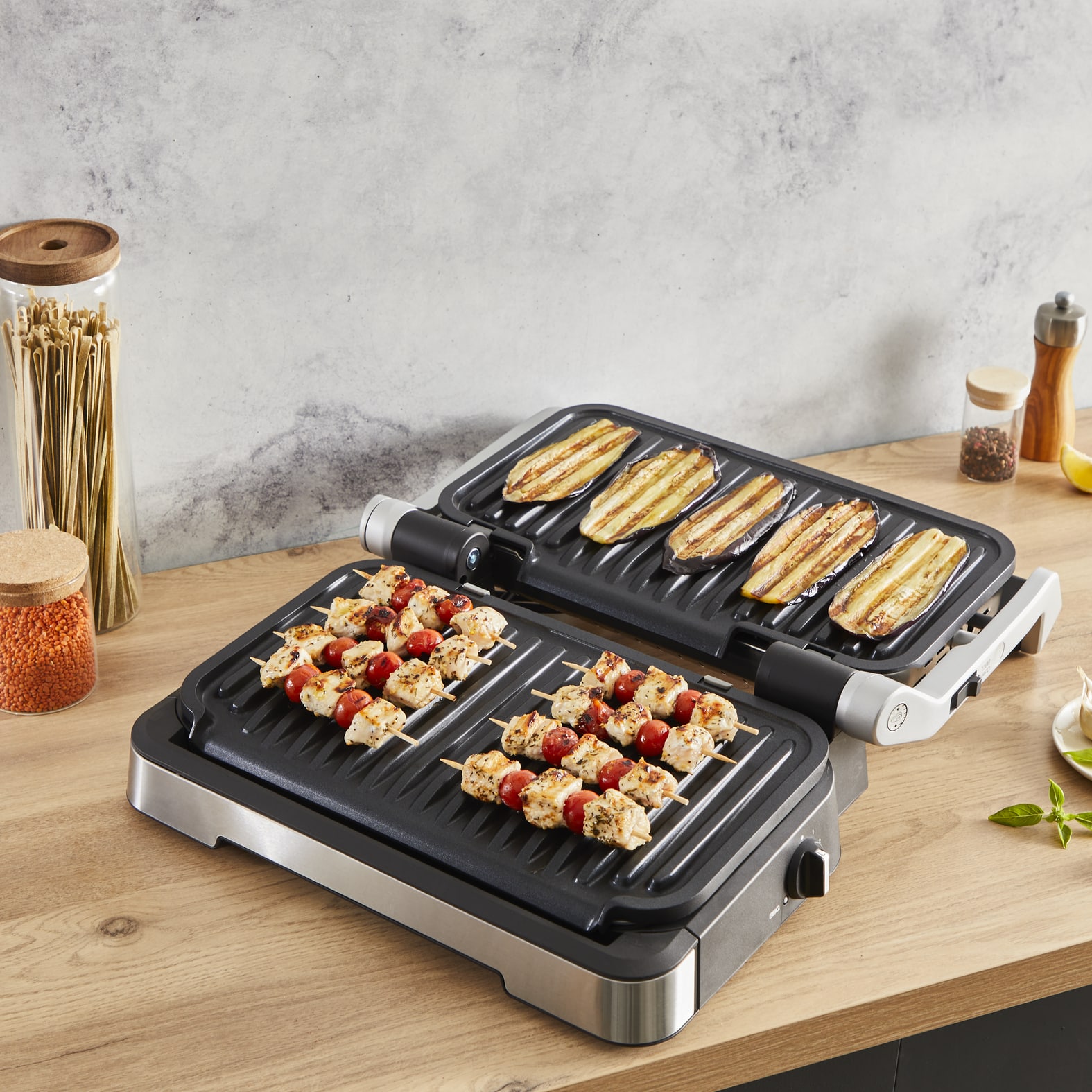 Tefal OptiGrill 2in1 XL OptiGrill 2-in-1 XL GC782D intelligente grill en bbq rvs - Afbeelding 7