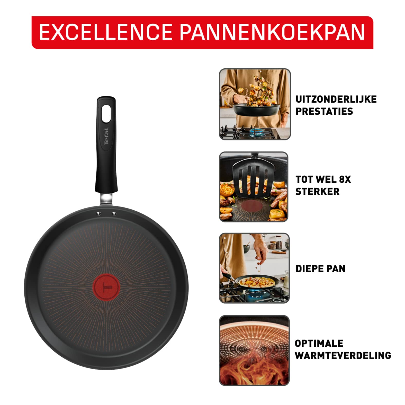 Tefal Excellence Pannenkoekpan 28 cm - inductie