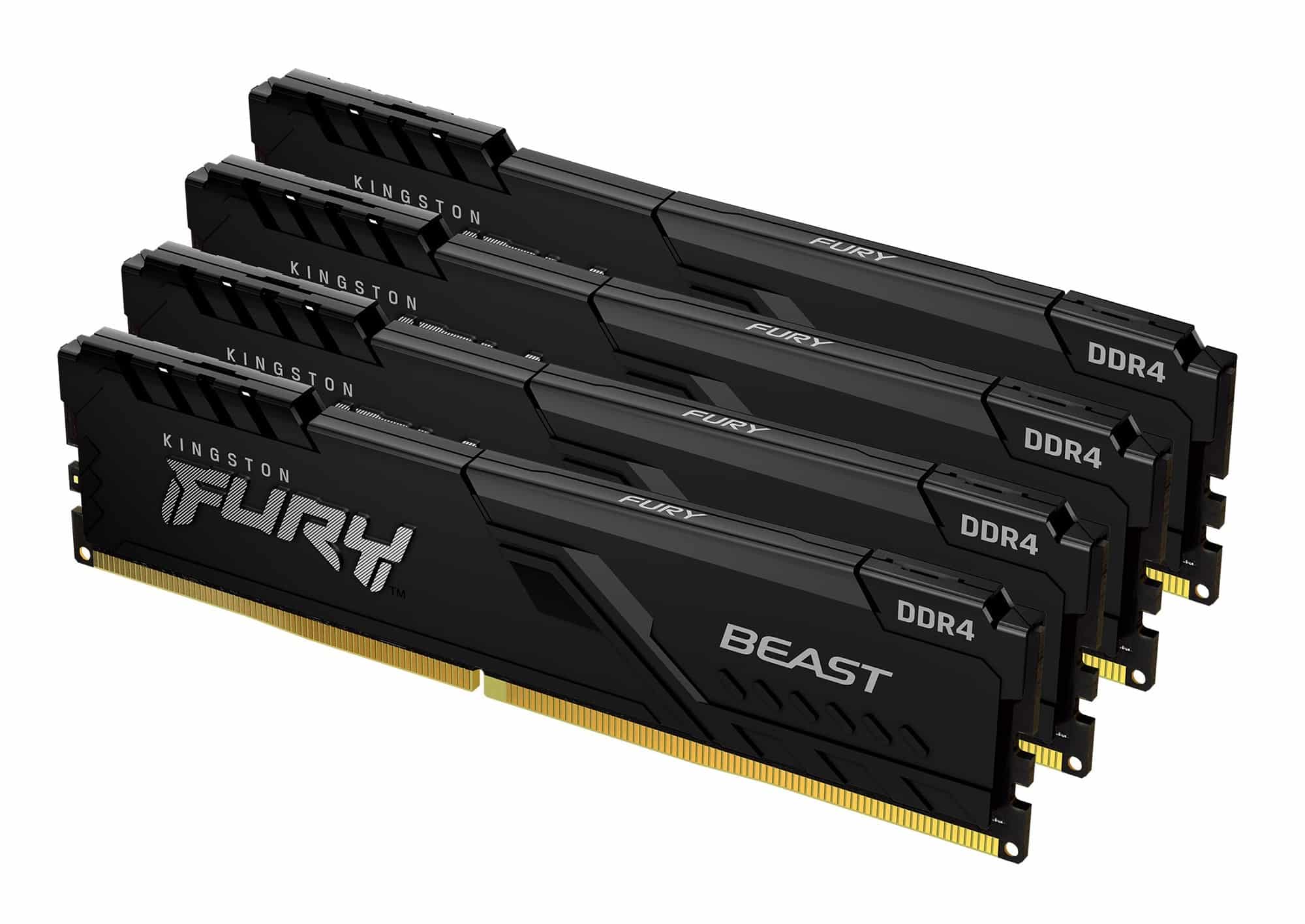 Kingston Technology FURY Beast 128GB 3600MT/s DDR4 CL18 DIMM (Kit van 4) Black