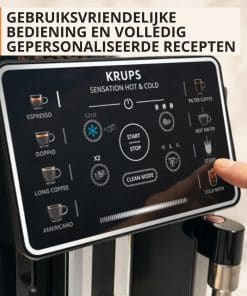Krups Sensation Hot & Cold EA9138 volautomatische koffiemachine - 12 recepten - Stoompijpje