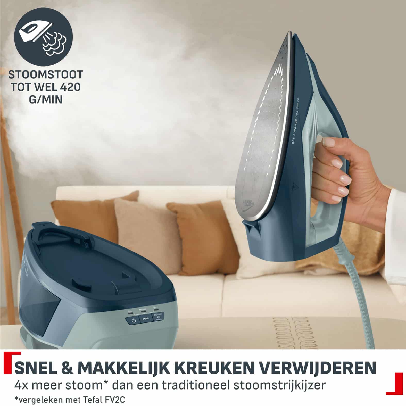 Tefal Power Pro Compact 300 SV6221 stoomgenerator - Afbeelding 2