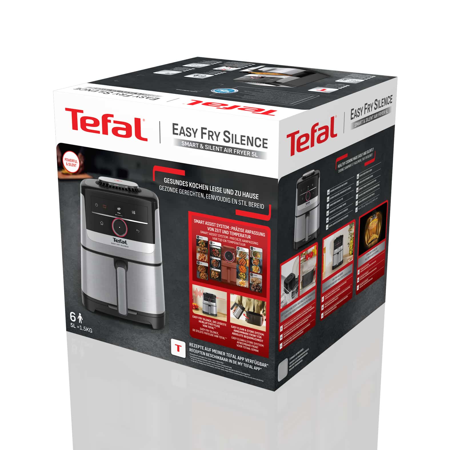 Tefal Easy Fry Smart & Silence 5L stille air fryer EY572DE0 - Afbeelding 2