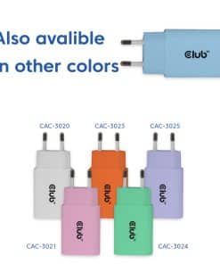 CLUB3D CAC-3022 oplader voor mobiele apparatuur Smartphone, Universeel Blauw AC Snel opladen Binnen - Afbeelding 6