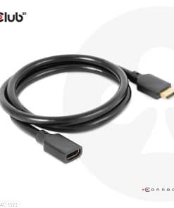 CLUB3D Ultra High Speed HDMI Extension Cable 4K120Hz 8K60Hz 48Gbps M/F 1 m / 3.28 ft 30AWG - Afbeelding 8