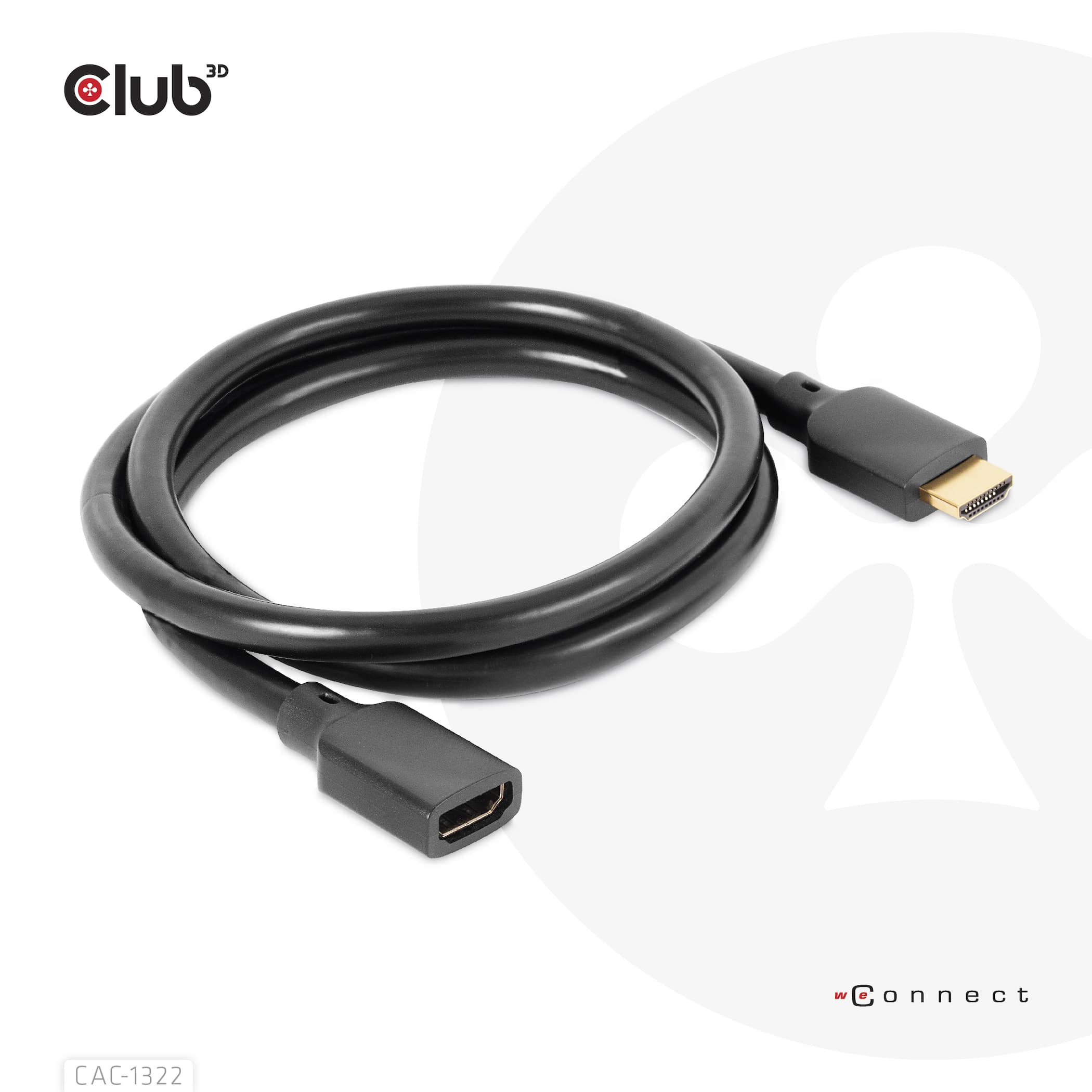 CLUB3D Ultra High Speed HDMI Extension Cable 4K120Hz 8K60Hz 48Gbps M/F 1 m / 3.28 ft 30AWG - Afbeelding 8