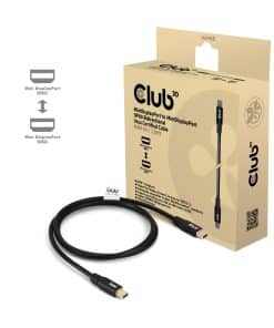 CLUB3D MiniDisplayPort to MiniDisplayPort Bi-Directional VESA DP80 Certified Cable M/M 1m/3.28ft