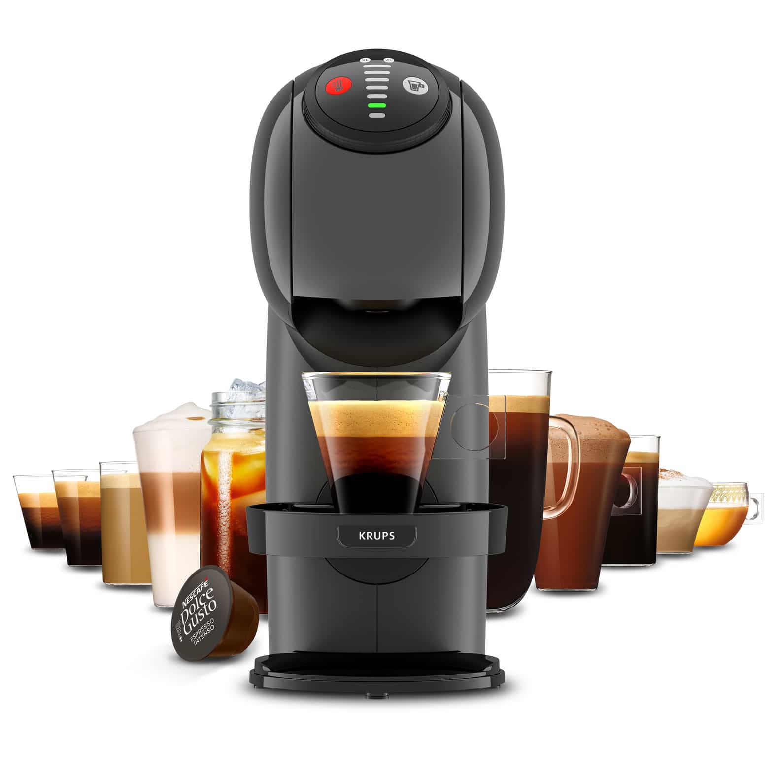 Krups Genio S KP243B automatische koffiemachine voor capsules antraciet - Afbeelding 3