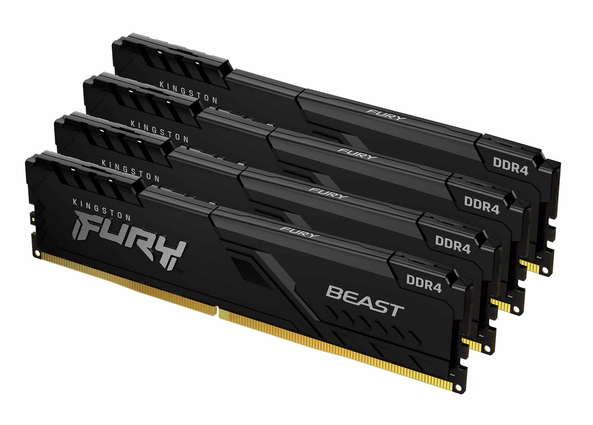 Kingston Technology FURY Beast 32GB 3600MT/s DDR4 CL17 DIMM (Kit van 4) Black