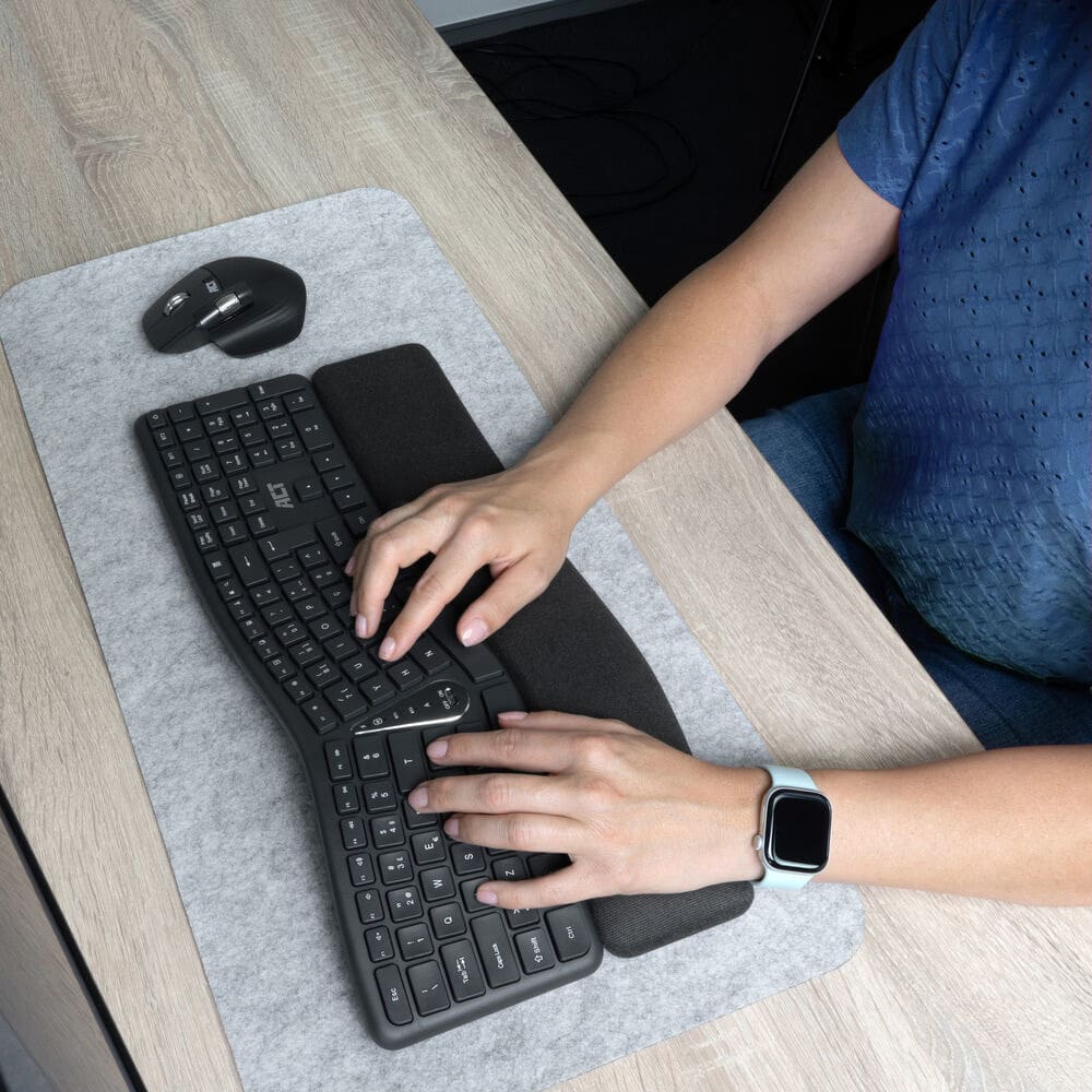 ACT Ergonomisch Bluetooth toetsenbord, multi-connect (QWERTY/US layout) - Afbeelding 2