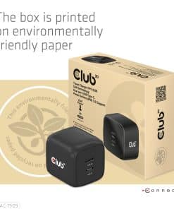 CLUB3D Travel Charger PPS 45W GAN technology, Dual port USB Type-C, Power Delivery(PD) 3.0 Support - Afbeelding 5