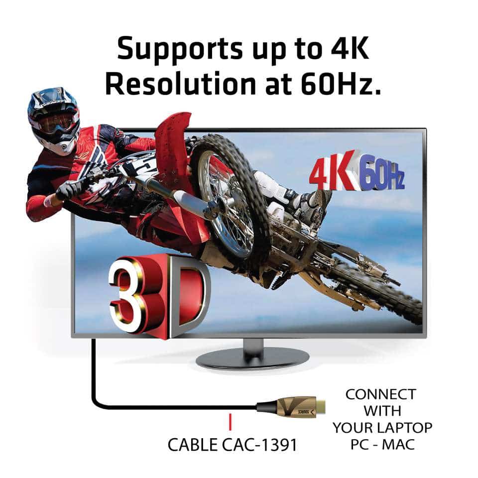 CLUB3D HDMI 2.0 Ultra HD Actieve Optical Kabel HDR 4K 60Hz M/M 50 meter - Afbeelding 5