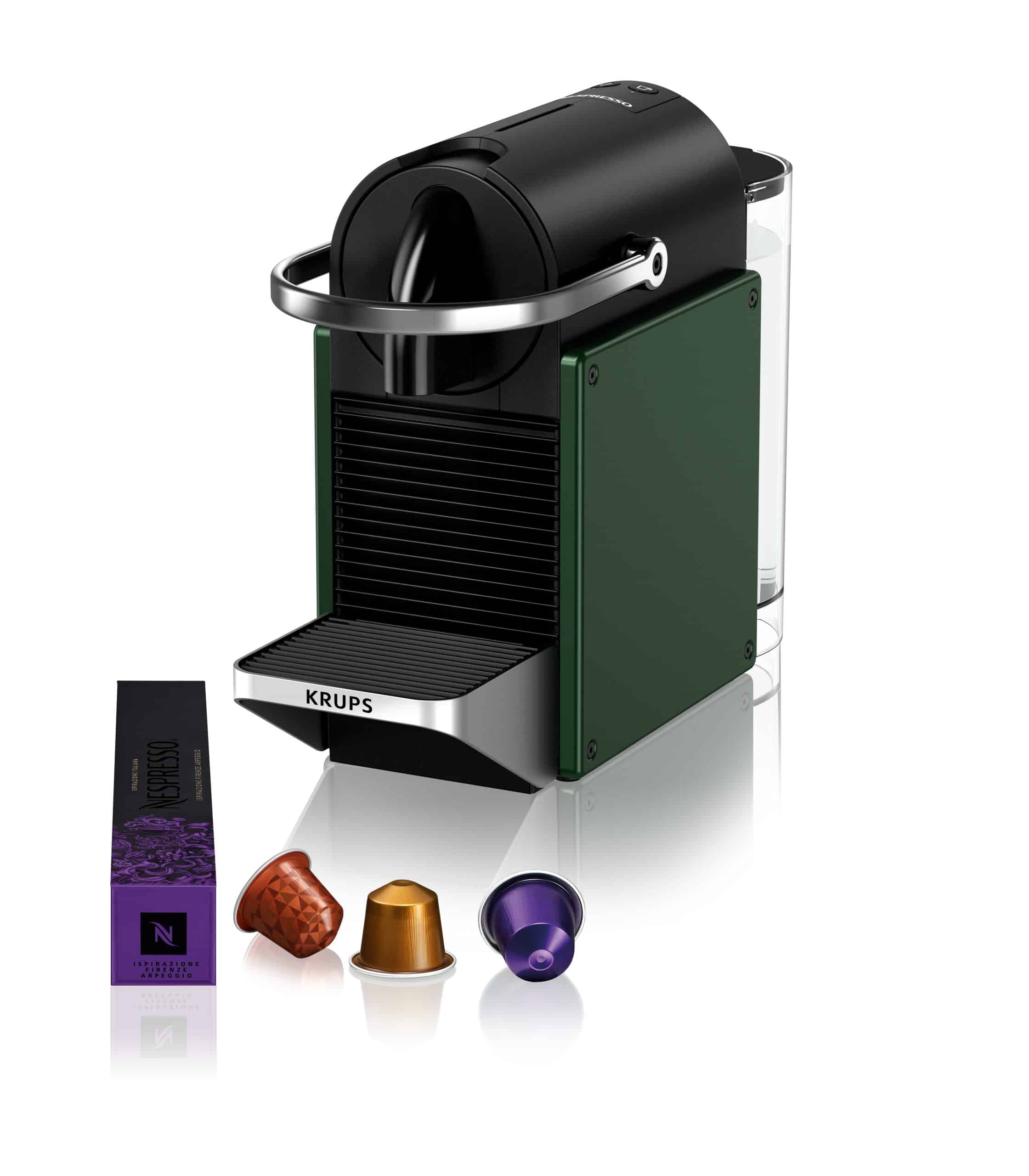 Krups Pixie XN3063 koffiemachine, donkergroen