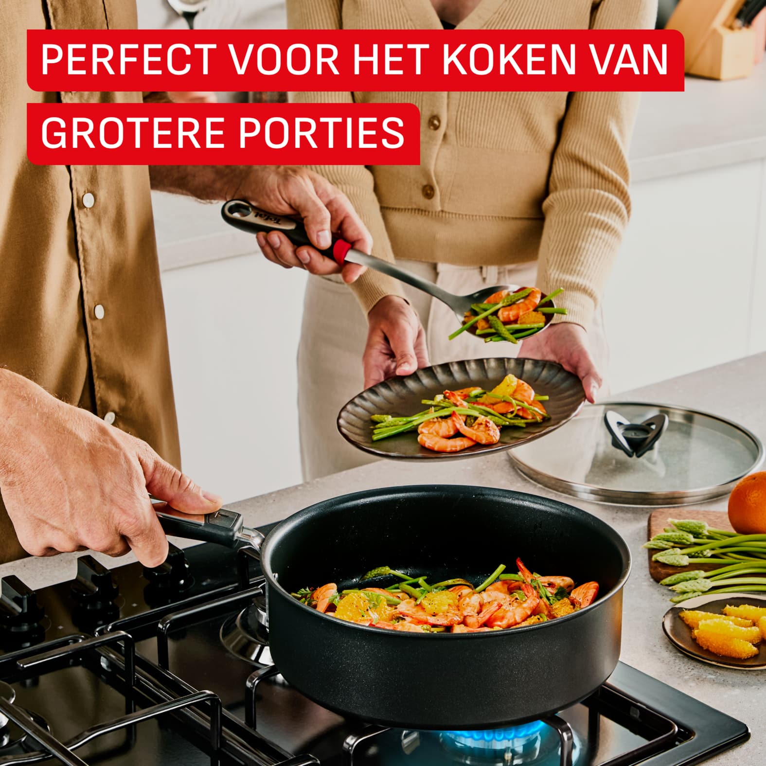 Tefal Excellence Hapjespan 24 cm + deksel - inductie - Afbeelding 3