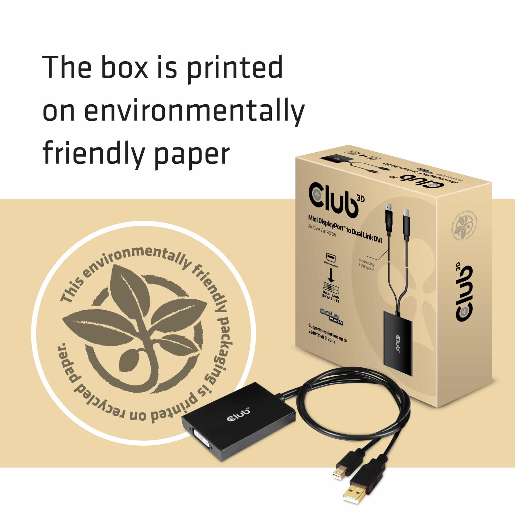CLUB3D MiniDisplayPort 1.2a to Dual Link DVI-D Active Adapter - Afbeelding 8