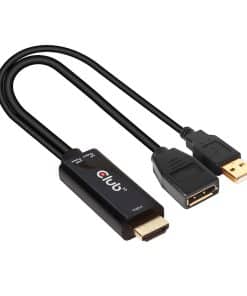 CLUB3D CAC-1331 video kabel adapter 0,25 m HDMI DisplayPort Zwart - Afbeelding 2