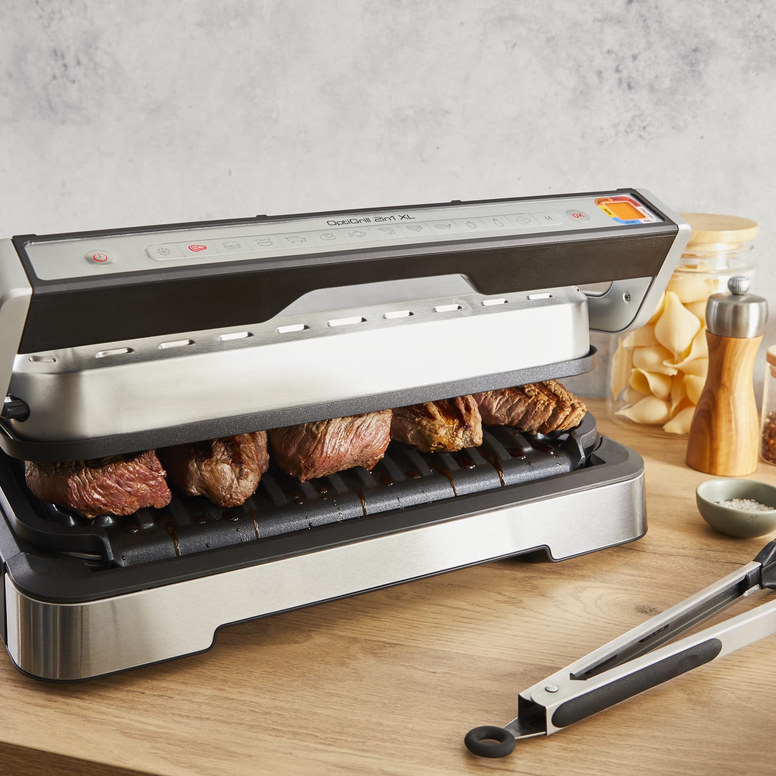 Tefal OptiGrill 2in1 XL OptiGrill 2-in-1 XL GC782D intelligente grill en bbq rvs - Afbeelding 8