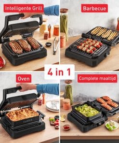 Tefal OptiGrill 4in1 OptiGrill 4-in-1 GC7748 intelligent grill voor complete maaltijden zwart - Afbeelding 2